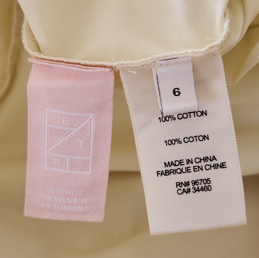 || REBECCA TAYLOR || Skorts cream knotted front cotton sz 6 - Picture 11 of 11